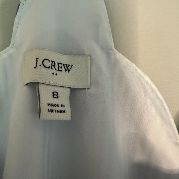 J. Crew Striped Racerback Scalloped Cami Top Nautical Preppy - 8 - Picture 4 of 6